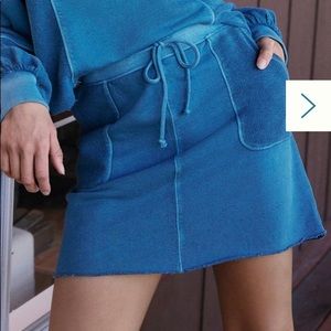 Anthropologie Teal pull on skirt